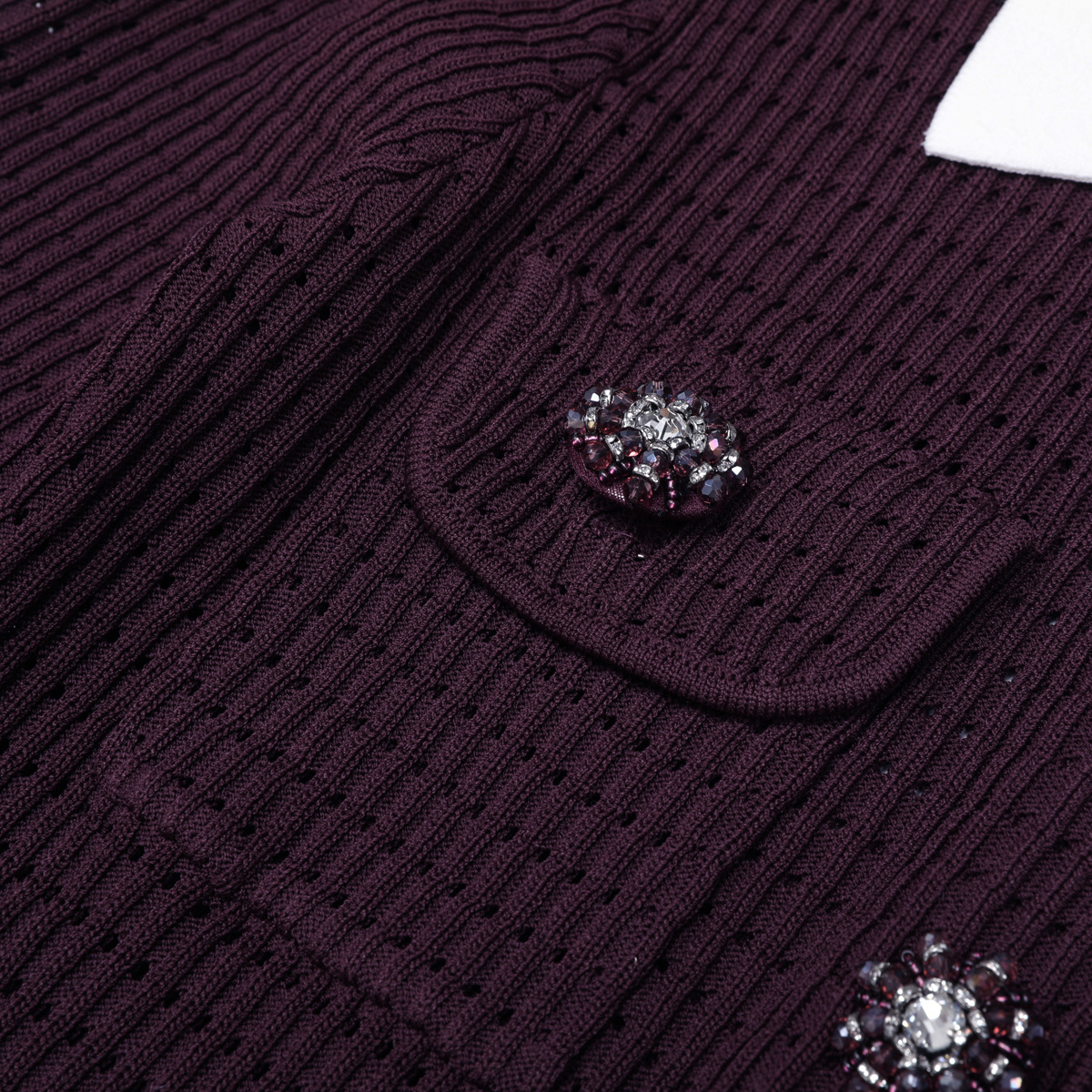 High Quality Elegant Women's 2026 Early Spring New Solid Color Knitted Slim Fit Long Sleeve A- Line Diamond Button Dress