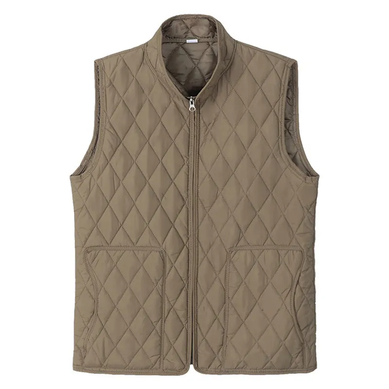 Quilted Stand Collar Vest Inner View