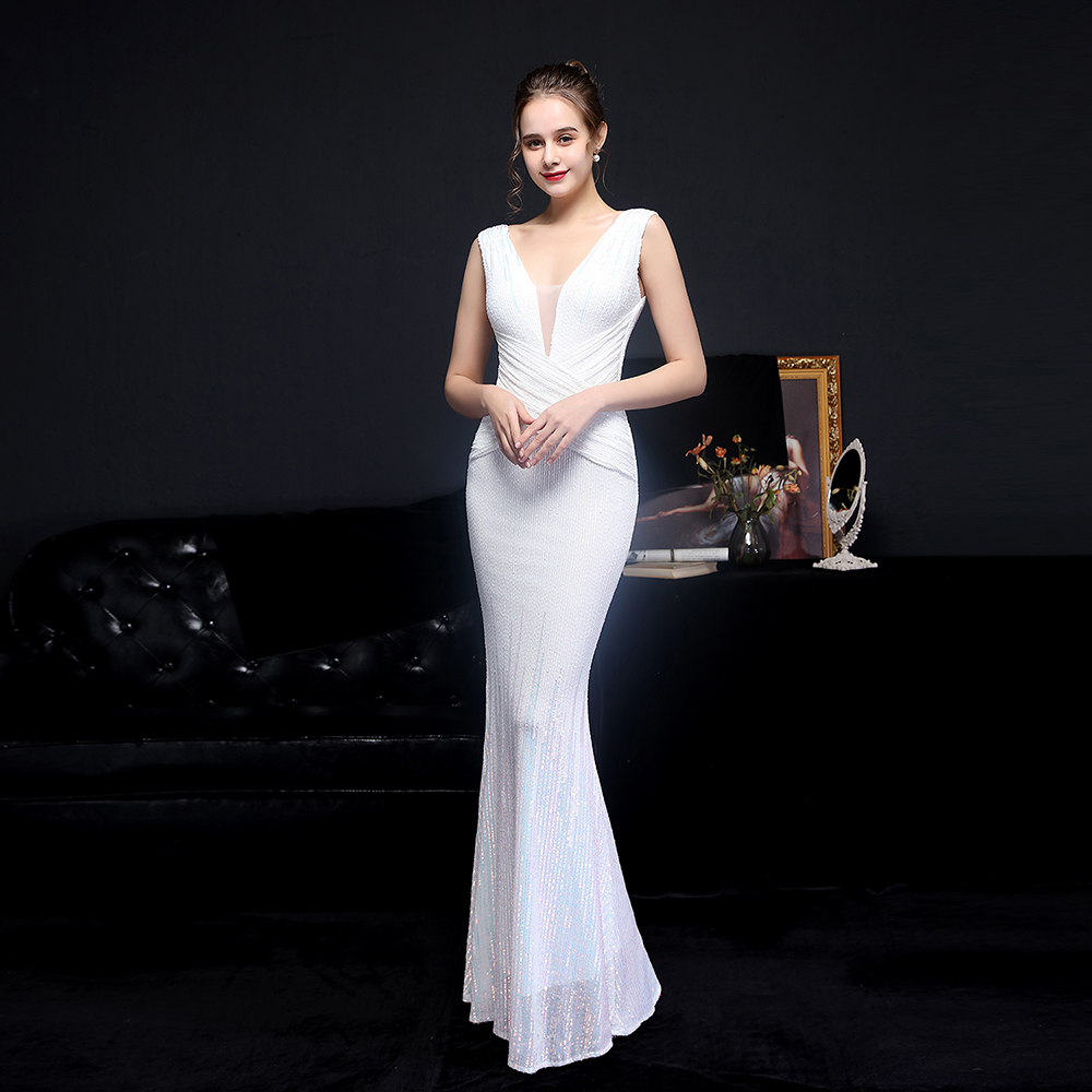 New Arrival Elegant Women's Formal Sleeveless Prom Custom Evening Dress Party Gowns Dress