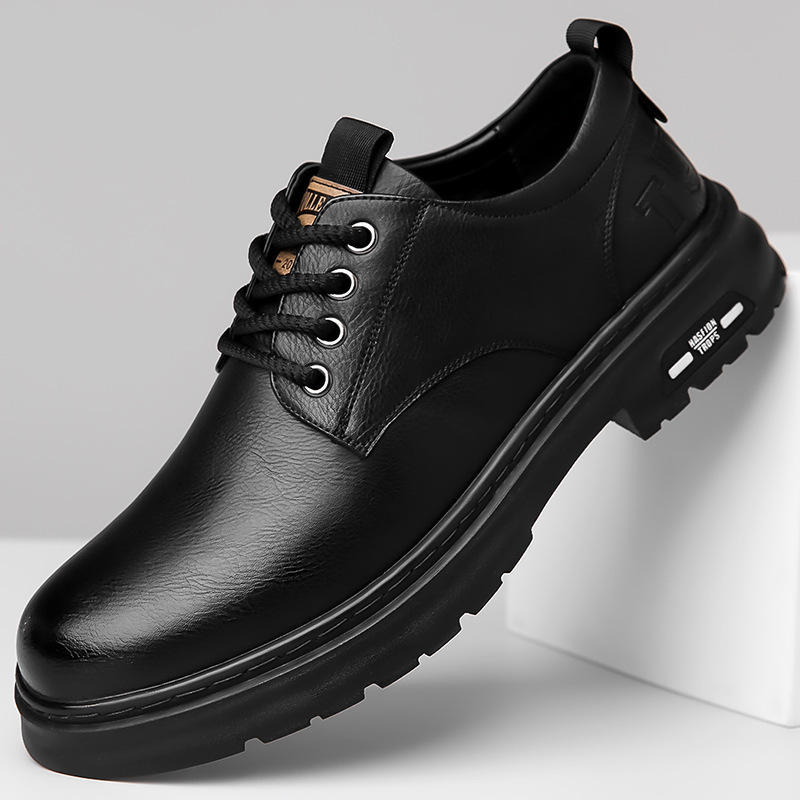 Hot Selling Men's Casual PU Shoes 2026 New Style Business Workwear Shoes