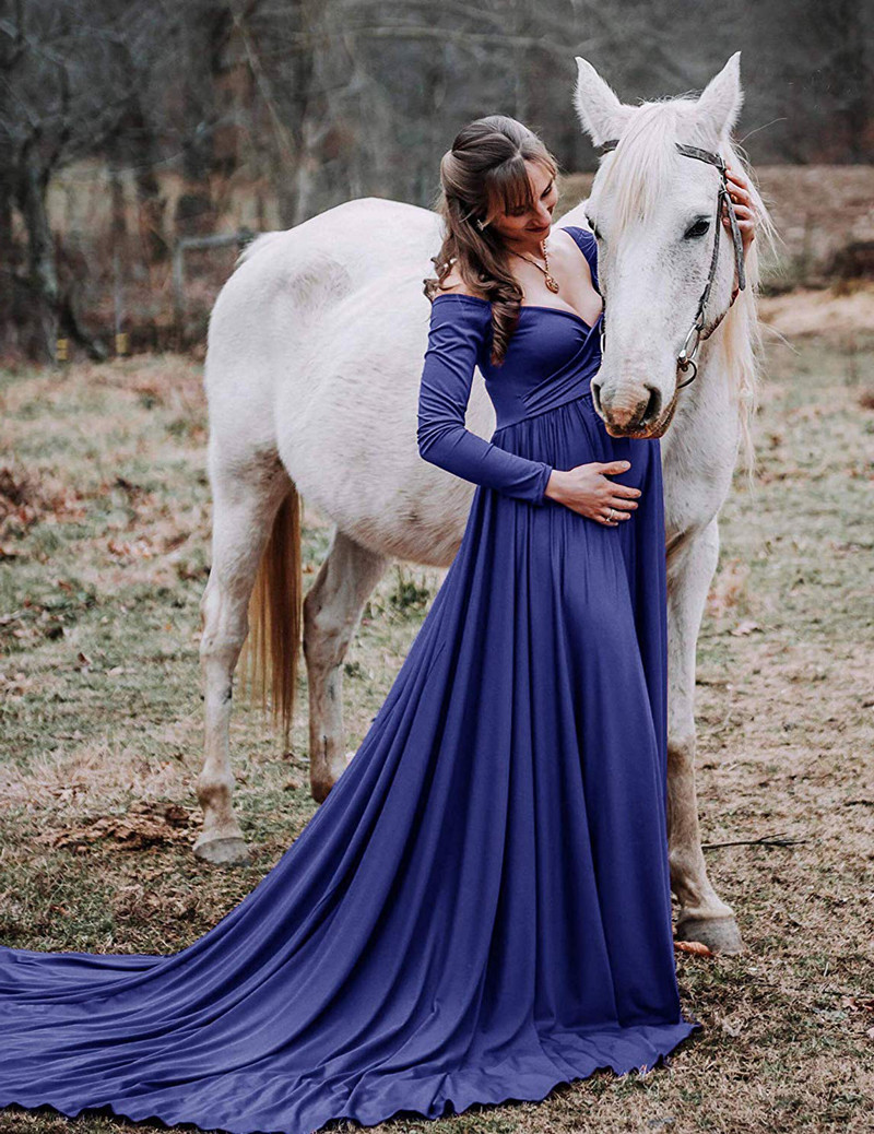 Maternity Dress for Photography Maternity Clothes Clothing Dress Gown for Photo Shoot Pregnant Pregnancy Clothing Dress