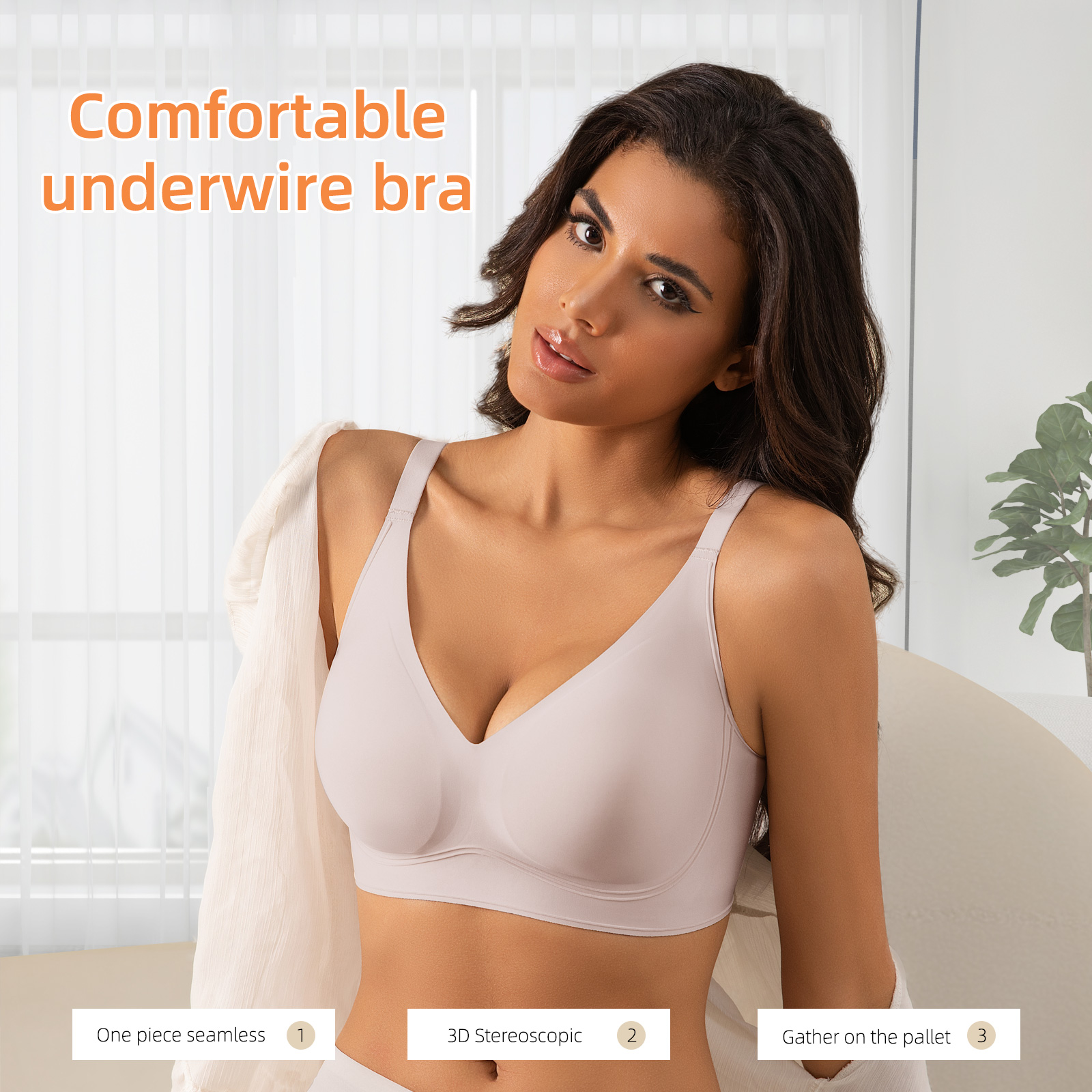 Luxury 25% Spandex 75% Nylon Sexy Lingerie Plus Size Women's Cotton Underwear Plus Size Bra Plus Size Lingerie