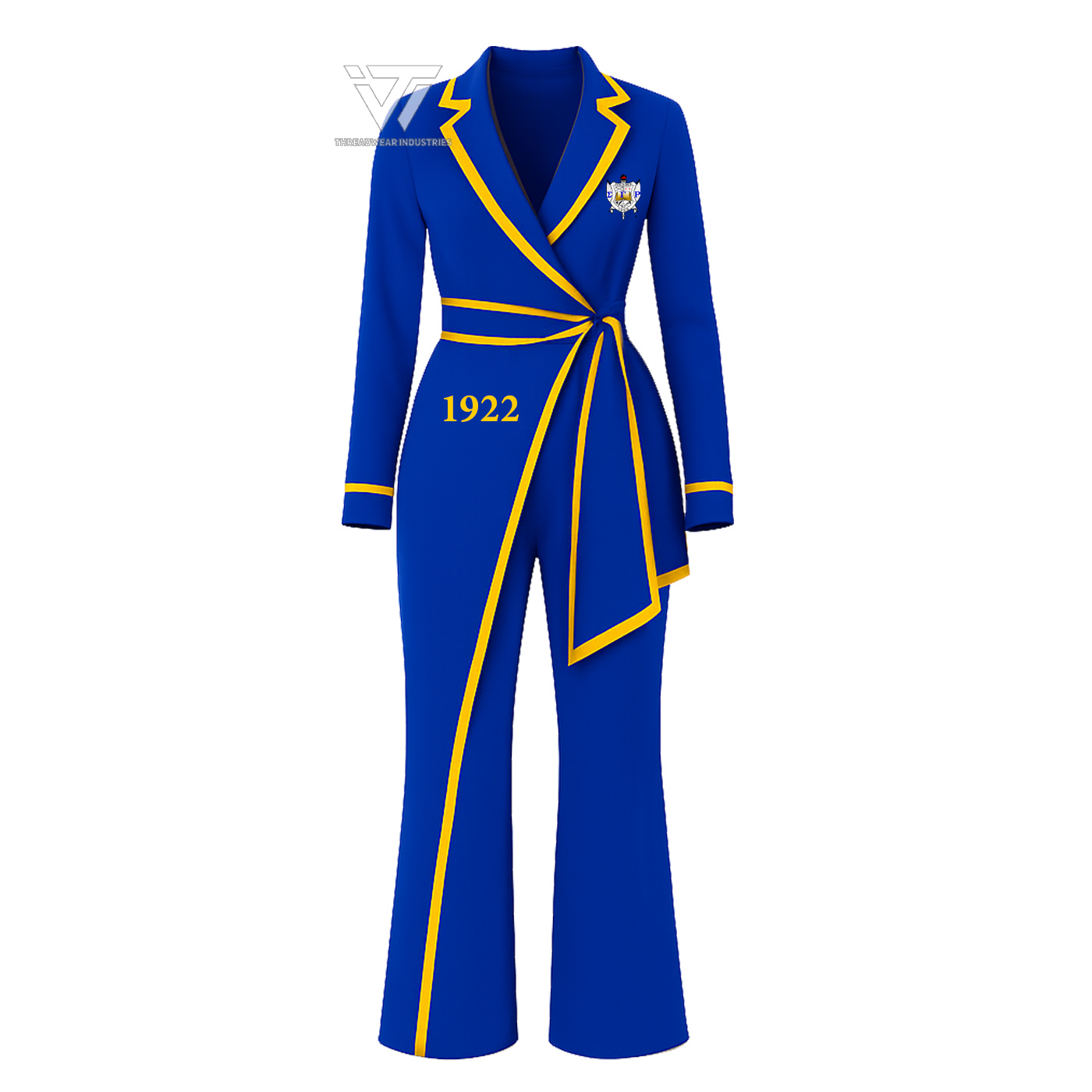 Greek Sigma Gamma Rho Sorority Clothing Embroidered Viral Wide-Leg Jumpsuit | Elegant Office Wear Bodysuit