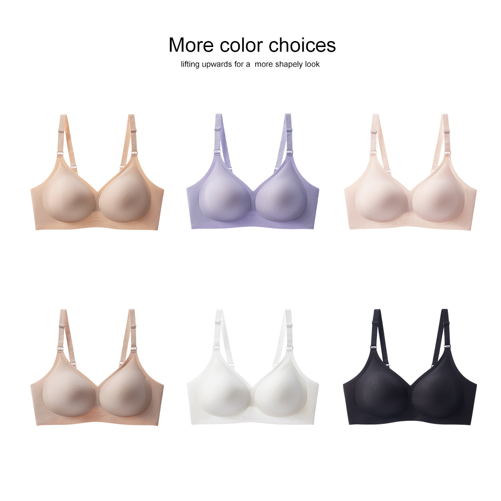 Plus Size Women's Thin Cup Seamless Breathable Jelly Halter Bra