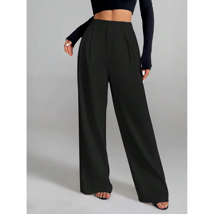Light Wash Wide Leg Trousers Styling