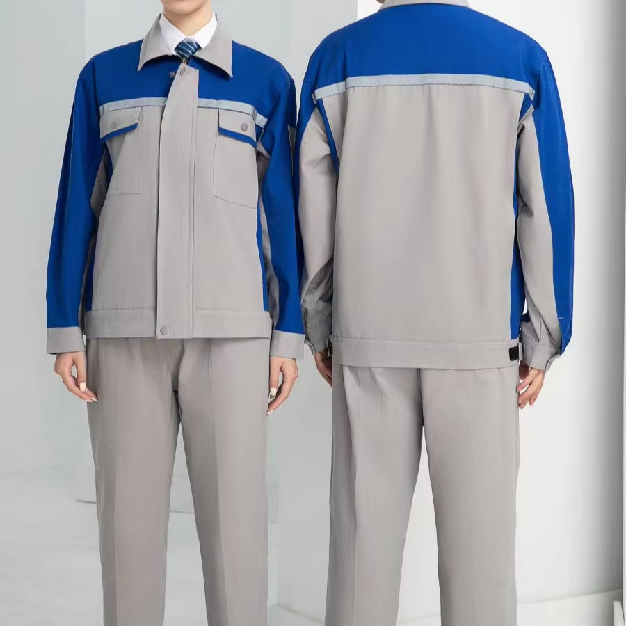 OEM High Quality Cotton Work Clothes Men and Women Mechanic Coverall Workwear Suit Construction Safety Scrubs Uniforms Set