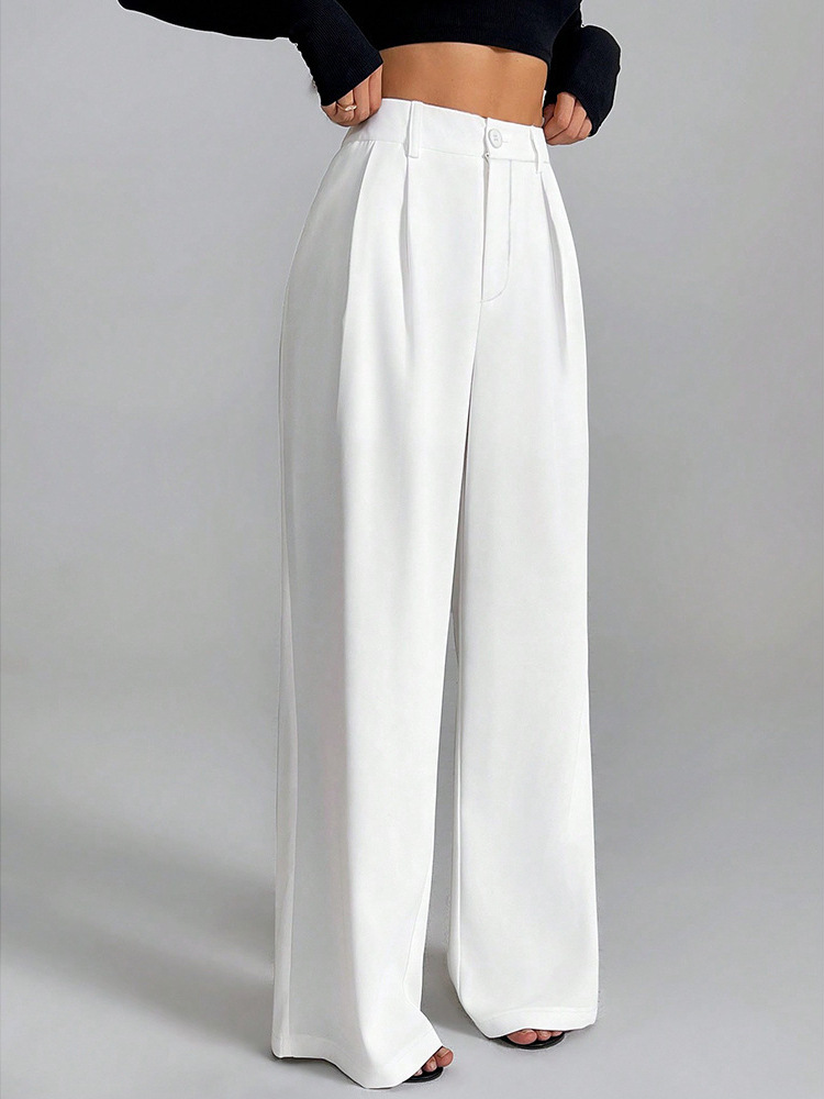 Women's High Waist Wide Leg All- Match Casual Loose Pants