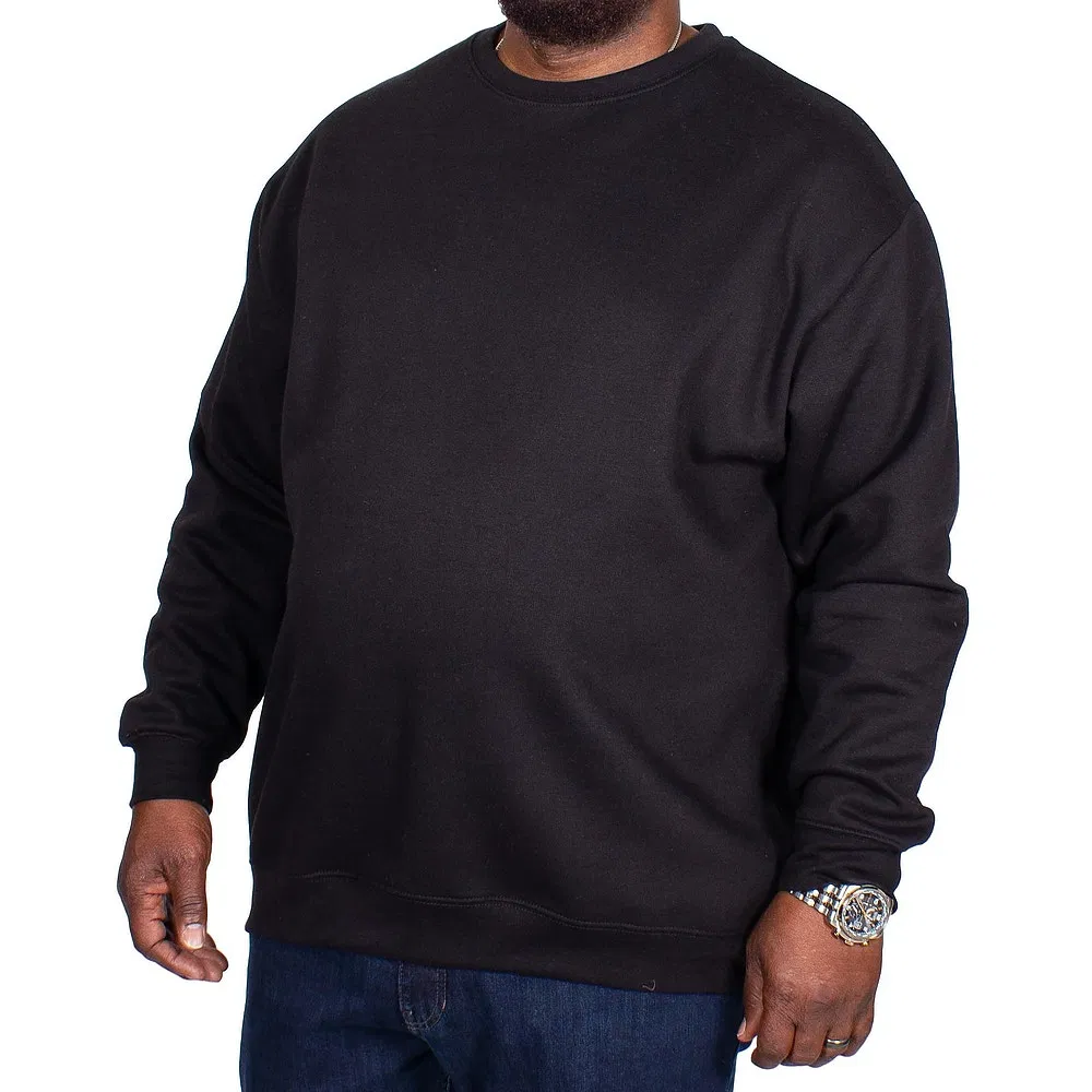 Custom Wholesale Big and Tall Men's Crewneck Sweatshirt Clothing Oversized Pullover Fleece Sweatshirt 6XL 8XL