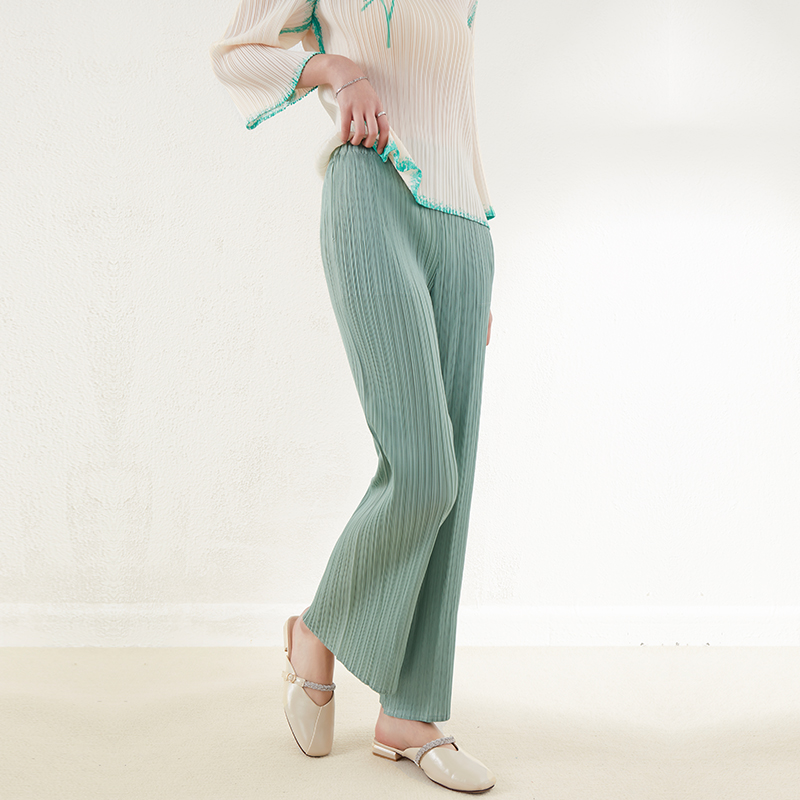 Miyake Pleated Top Selling Summer Loose Pants Pleated Women Casual Pants Women's Pants &amp; Trousers