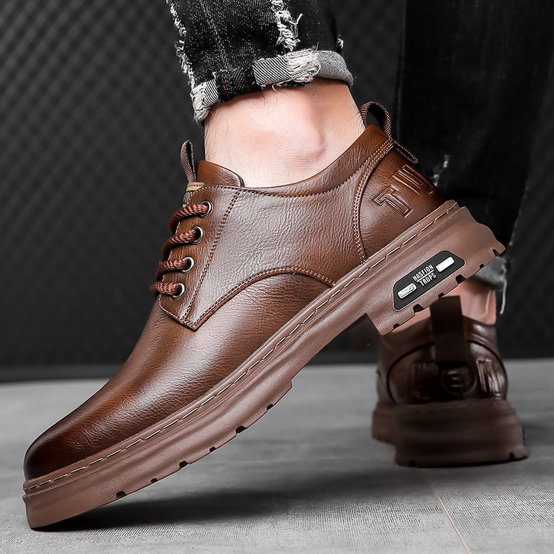Hot Selling Men's Casual PU Shoes 2026 New Style Business Workwear Shoes