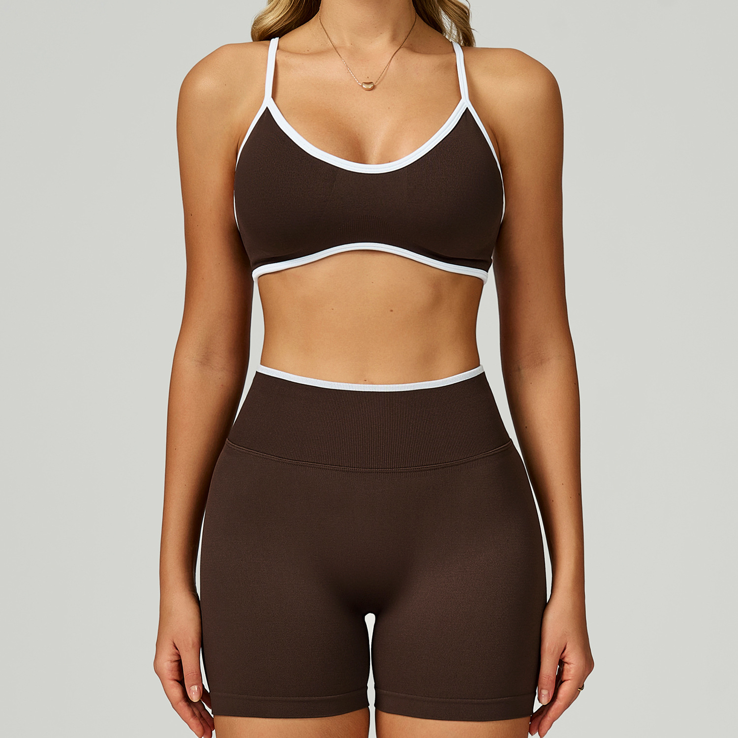 Women's 2-Piece Seamless Fitness Gym Sets Workout Yoga Sports Activewear Sportswear Clothing Workout Yoga Sports Set Wear
