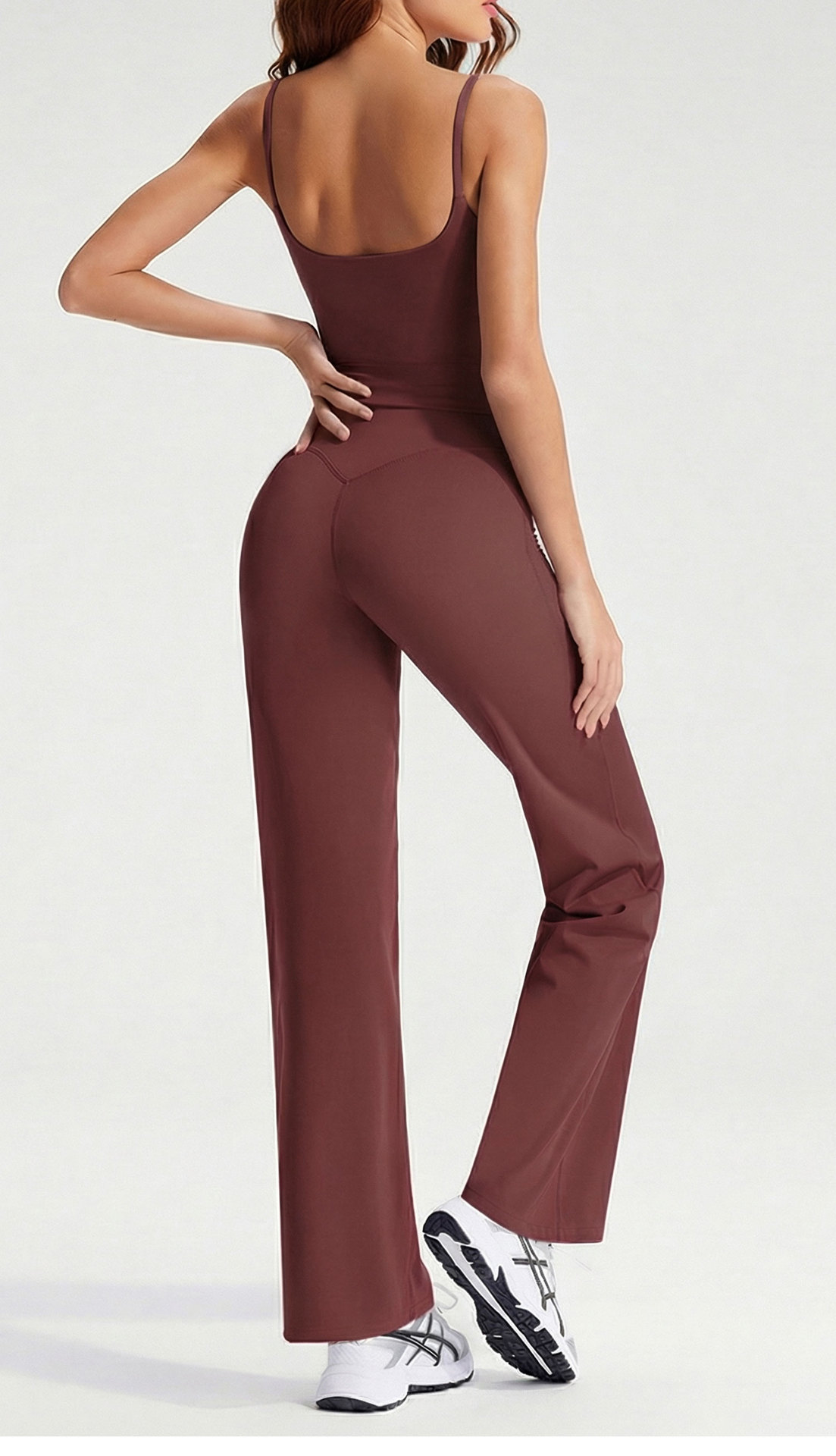 High Waisted Straight Leg Yoga Pants - Detail 1