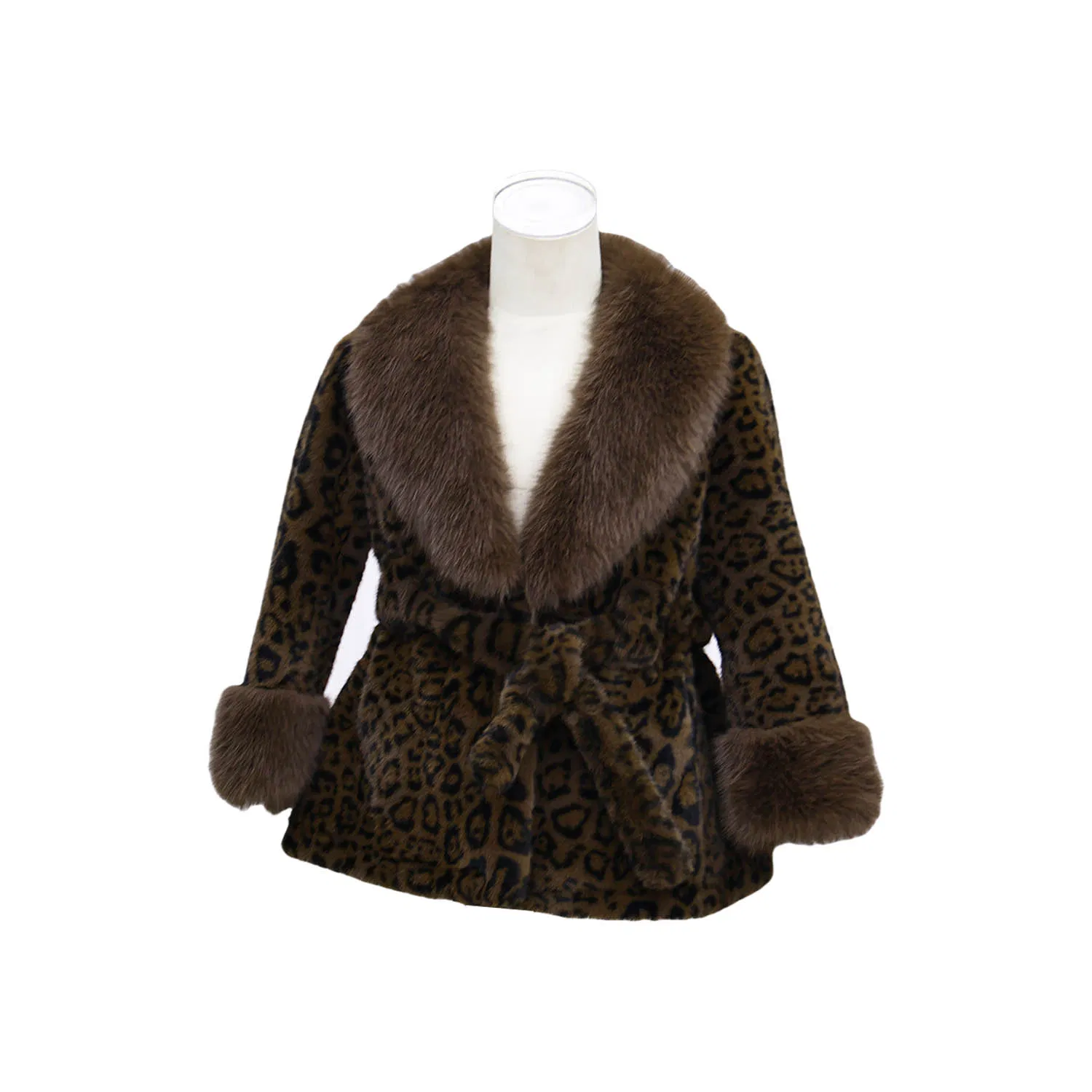 Breathable Gray-White Women's Faux Fur Coat - Soft Winter Warmth, China-Made Premium Outerwear