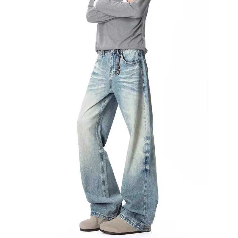 Men Honeycomb Weave Jeans Hexagon Texture Denim Pants Slim Fit Unique Pattern Trousers Artisan Craft Supplier