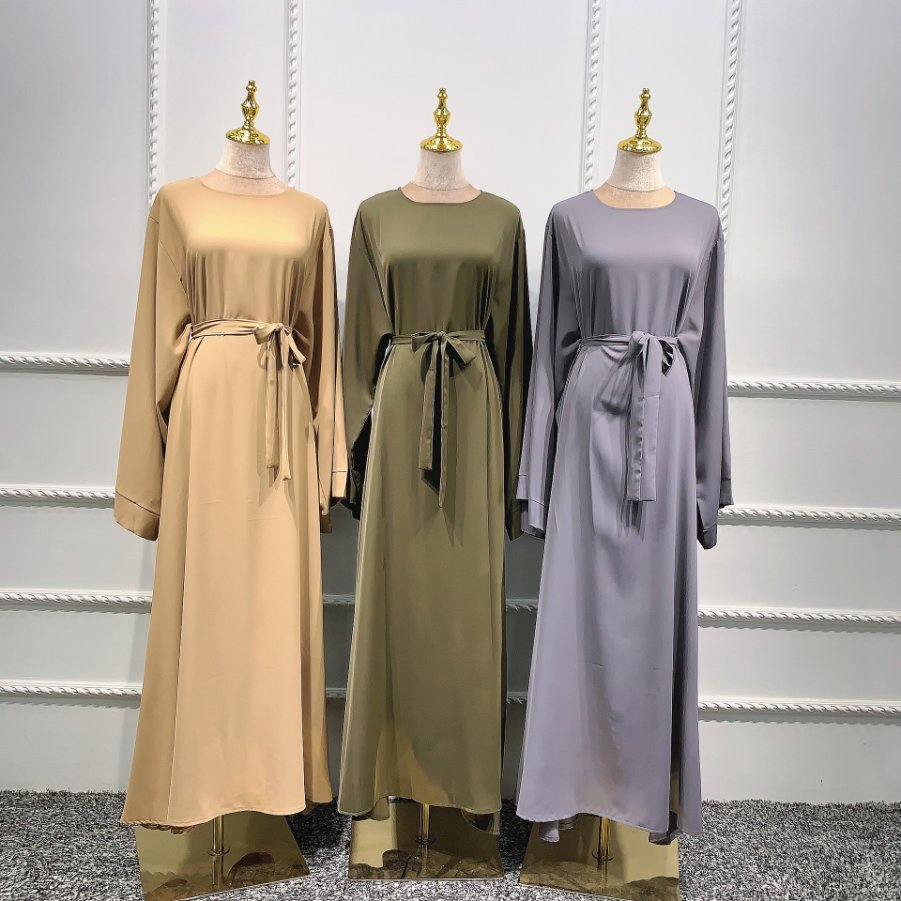 Wholesale Women Fashion Abaya Muslim Islamic Clothing Mushkiya Jilbab Abaya Niqab Hijab Dress Attire Modest Wear