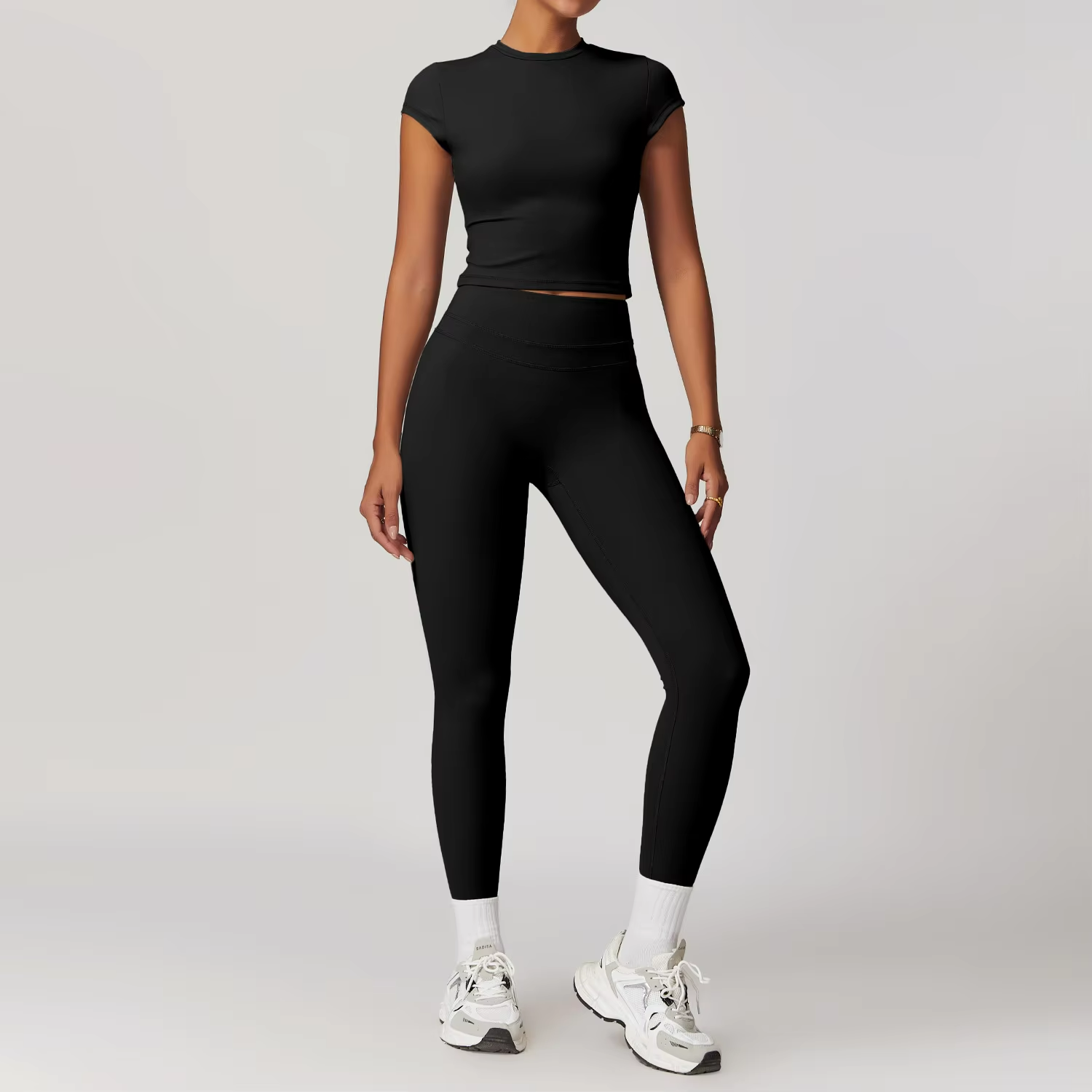SPARK Custom Logo Women's Gym Solid Breathable Activewear Fitness Sports Yoga 5 Pieces Set