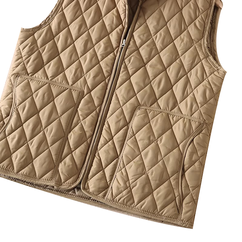 2025 Hot Sale Fashion Quilted Stand Collar Zip - up Vest for Women/Lady - Lightweight &amp; Warm Outerwear