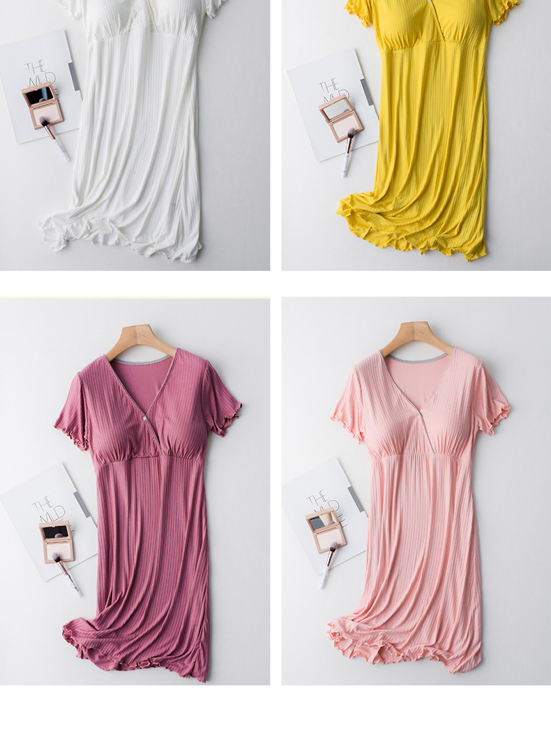 Summer and Autumn Fashionable Maternity Dress Postpartum Nursing Clothing for Women for Busy Moms