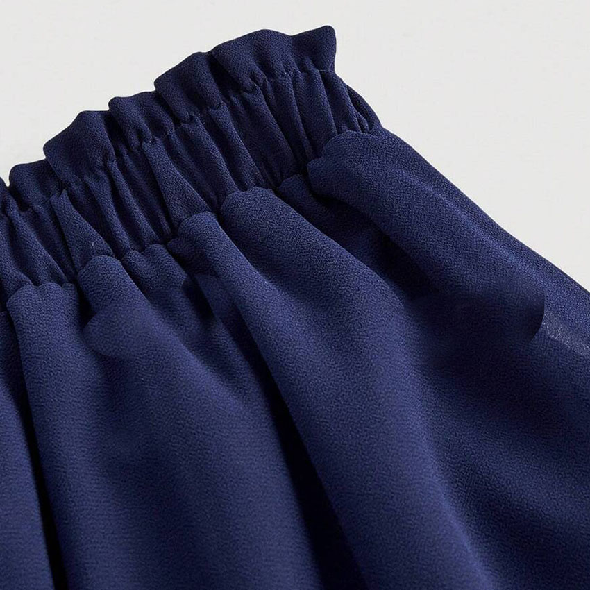 Factory Custom Women's Frilled A-line Skirt Ruffle Shirred Chiffon Skirt