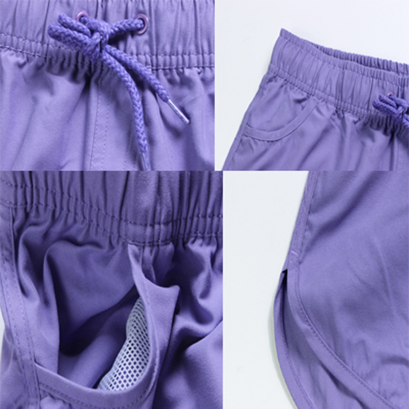 Unisex Summer Quick Dry Anti-Bacterial Beach Shorts Elastic Waist Pockets Spandex/Polyester Printed Surf Board Swimwear for