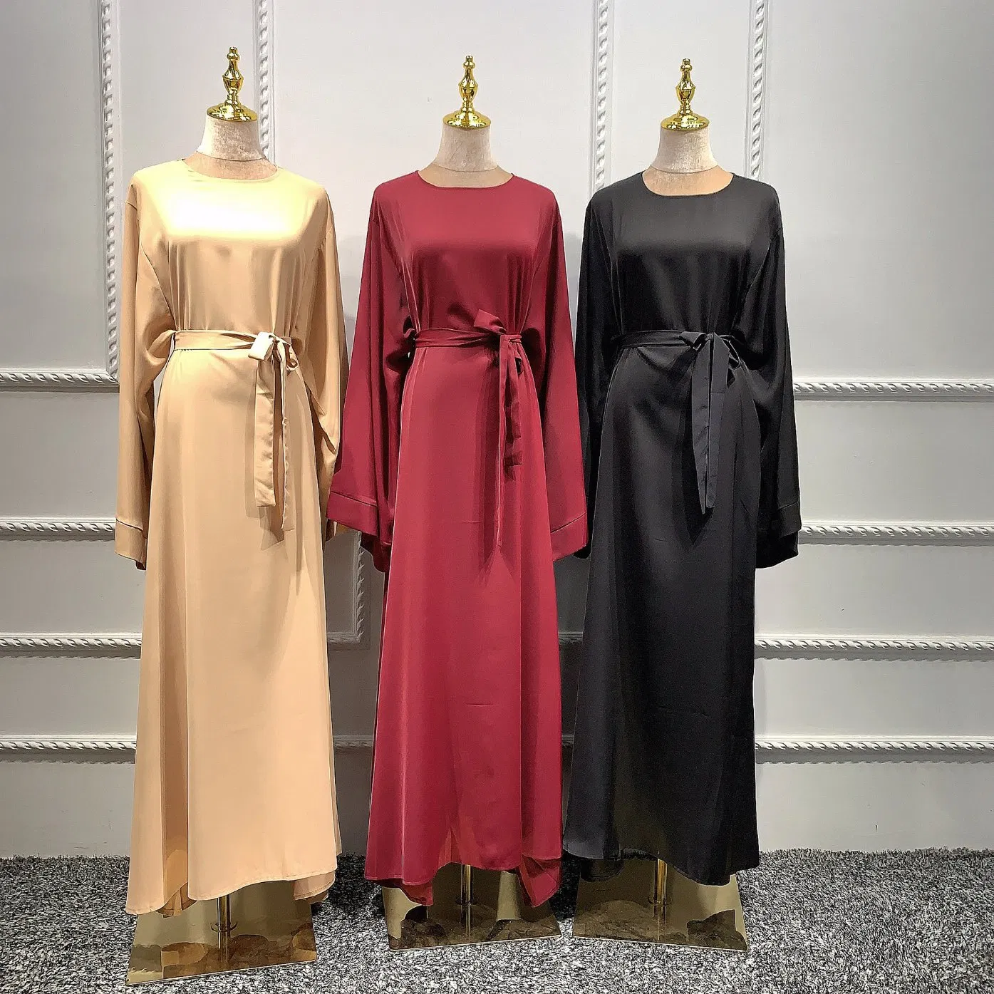 Wholesale Women Fashion Abaya Muslim Islamic Clothing Mushkiya Jilbab Abaya Niqab Hijab Dress Attire Modest Wear