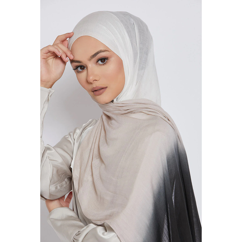 Custom Muslim High Quality Gradient Color Soft Hijab Modest Fashion Ombre Hijab