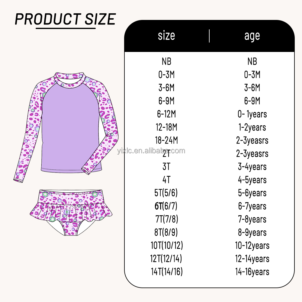 Pool &amp; Beach Ready Girls' Swimwear Set Ruffled Top, Built-in Shorts, Skort &amp; Long Sleeve Cover-Up, Quick Dry Fabric