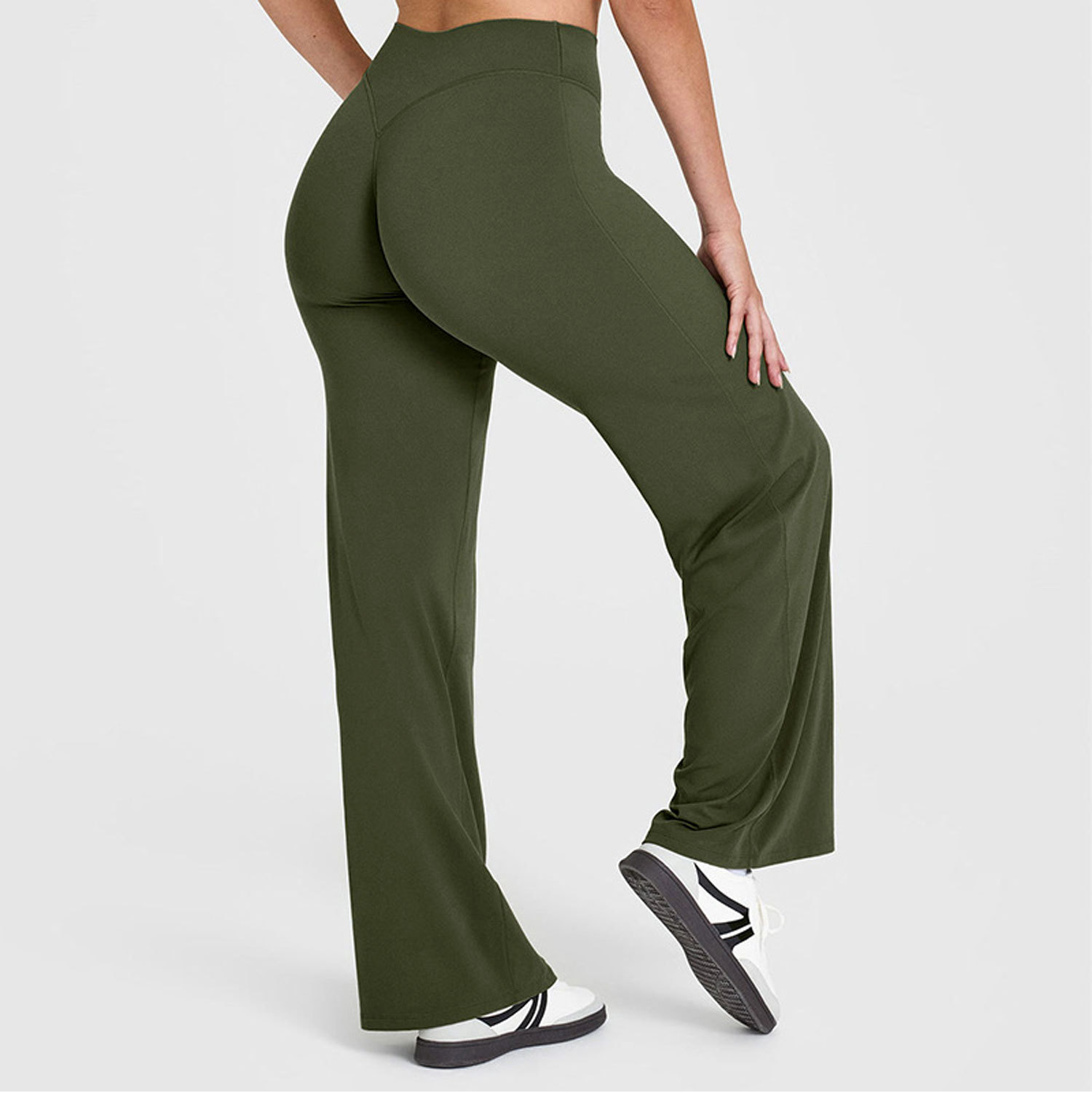 High Waisted Straight Leg Yoga Pants - Detail 2