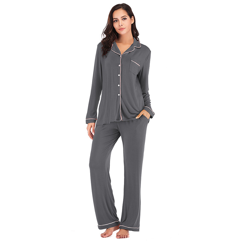 Pjs Sets Pajamas Sets Women Winter Wholesale Cotton Sleepwear Sleep &amp; Lounge Wear Ladies Long Sleeve Soft Pajamas Custom logo