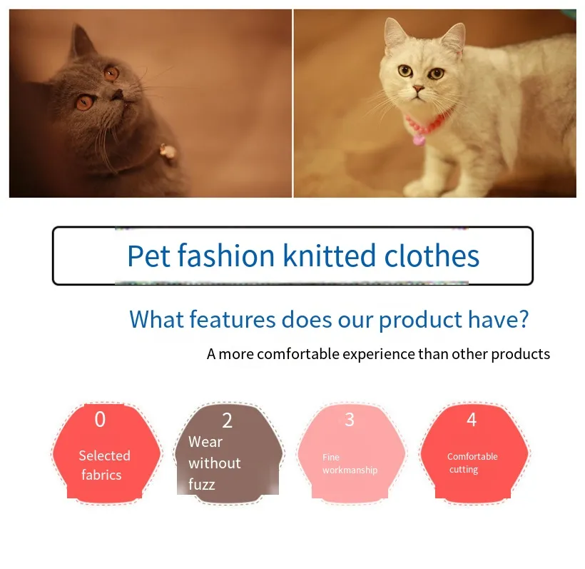 Hot Selling Christmas Pet Cat Dog Sweater Warm Dog Winter Knit Clothes
