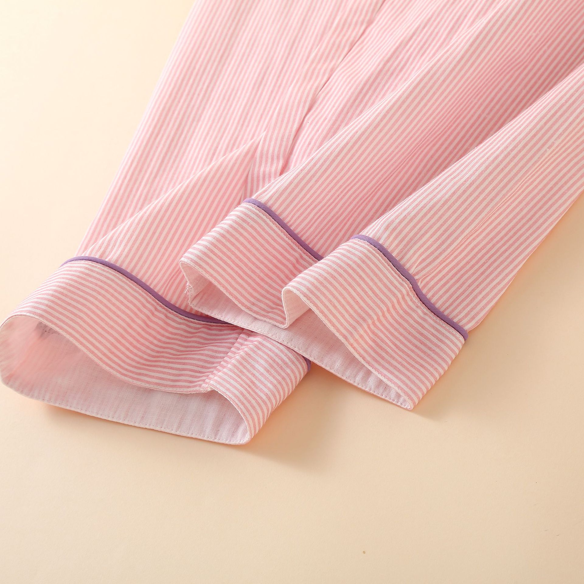New Women's Pure Cotton Double Layer Gauze Pajamas Long Sleeve Homewear Set Elastic Waist For Spring Autumn