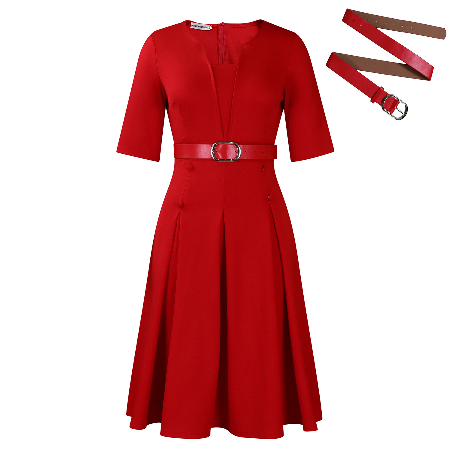 Latest Design Autumn Dresses Women Casual Elegant Solid Color Half Sleeve Office Lady Africa PLUS SIZE Dress for Women Clothing