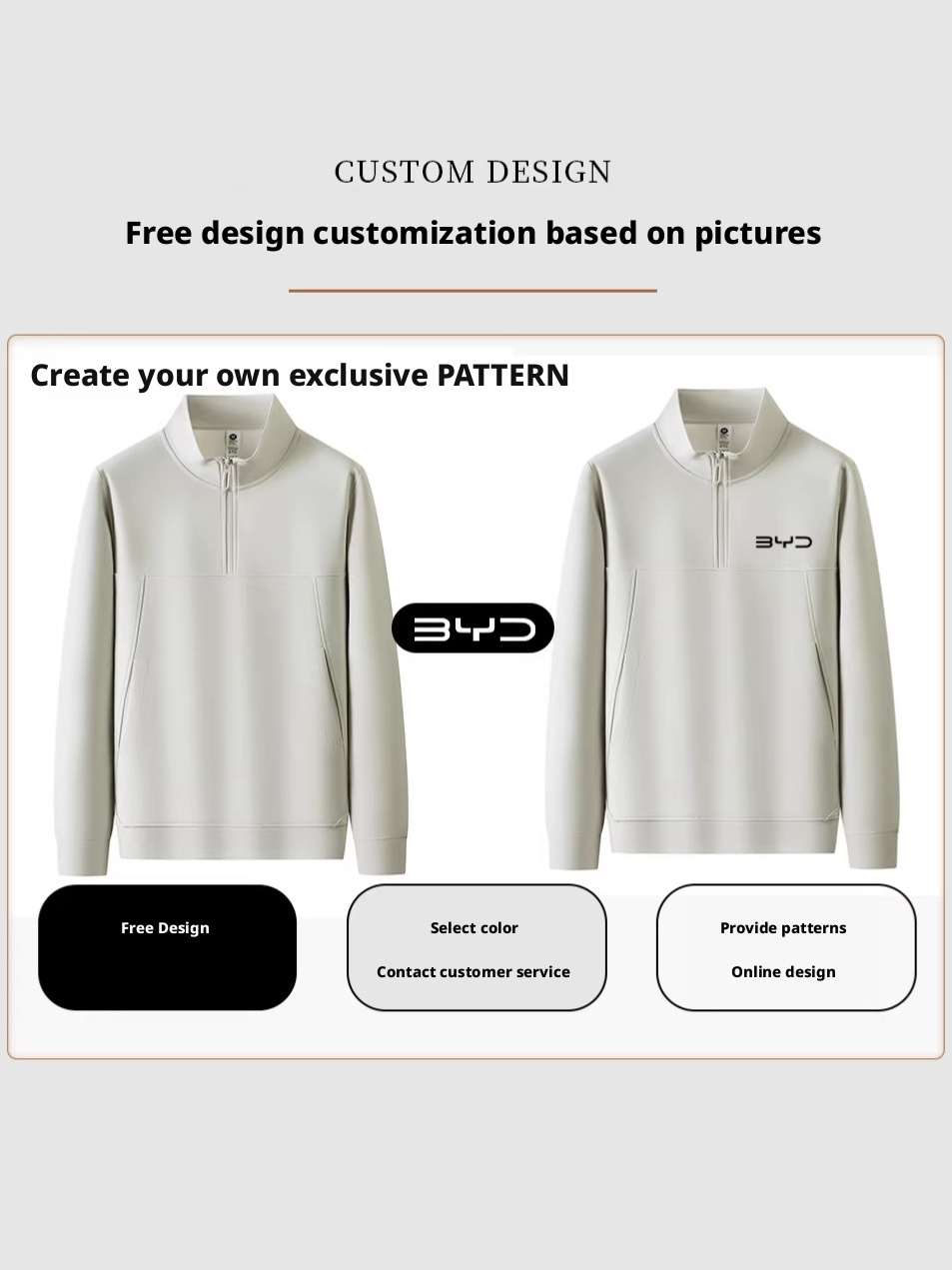 Autumn Workwear Customized With Printed Logo Corporate Office Staff Stand-up Collar Work Uniform Group Clothes