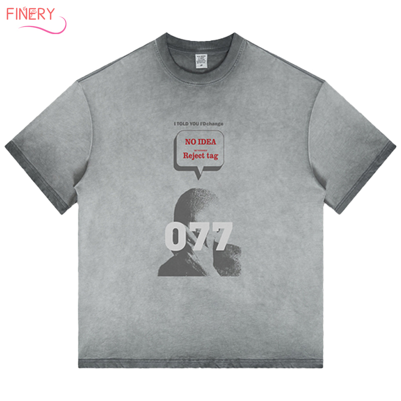 Summer 100%Cotton T-Shirt Short-Sleeve 255GSM Man T Shirt Short Sleeve Pure Color Clothes for Men