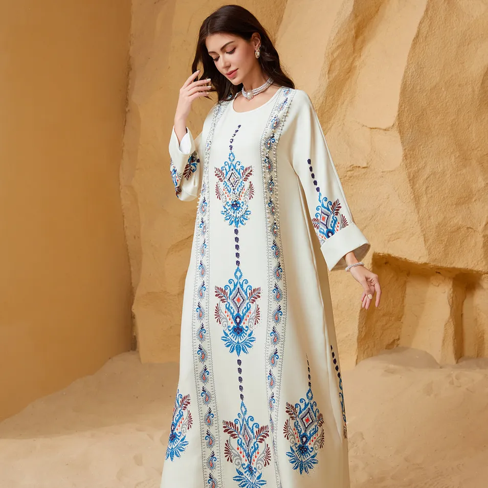 Wholesale Lace Flower Beaded Abaya Logistics Packaging