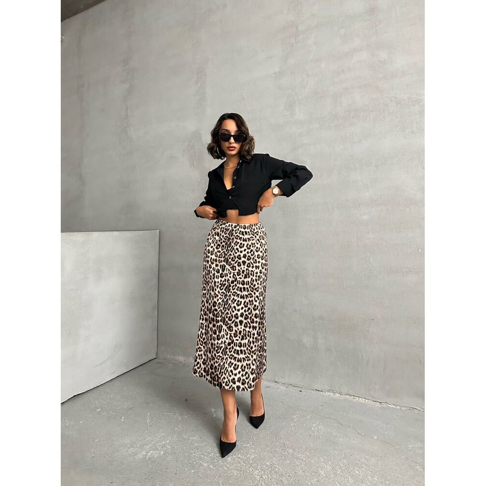 Wholesale TOPSHOW Women's Leopard Skirts