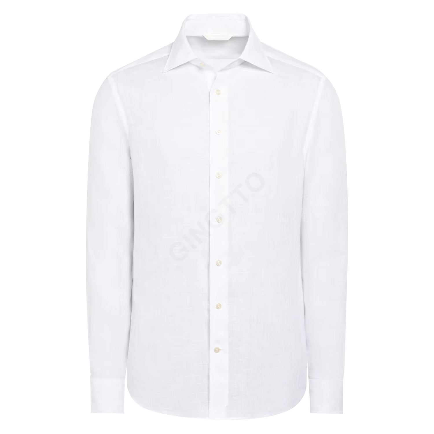 Wholesale Linen Cotton Summer Breathable Custom Logo Long Sleeve Shirts Men