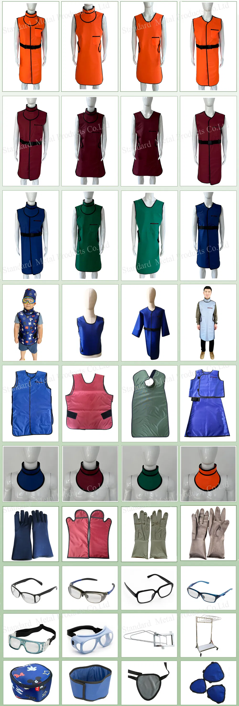 Types of lead clothing
