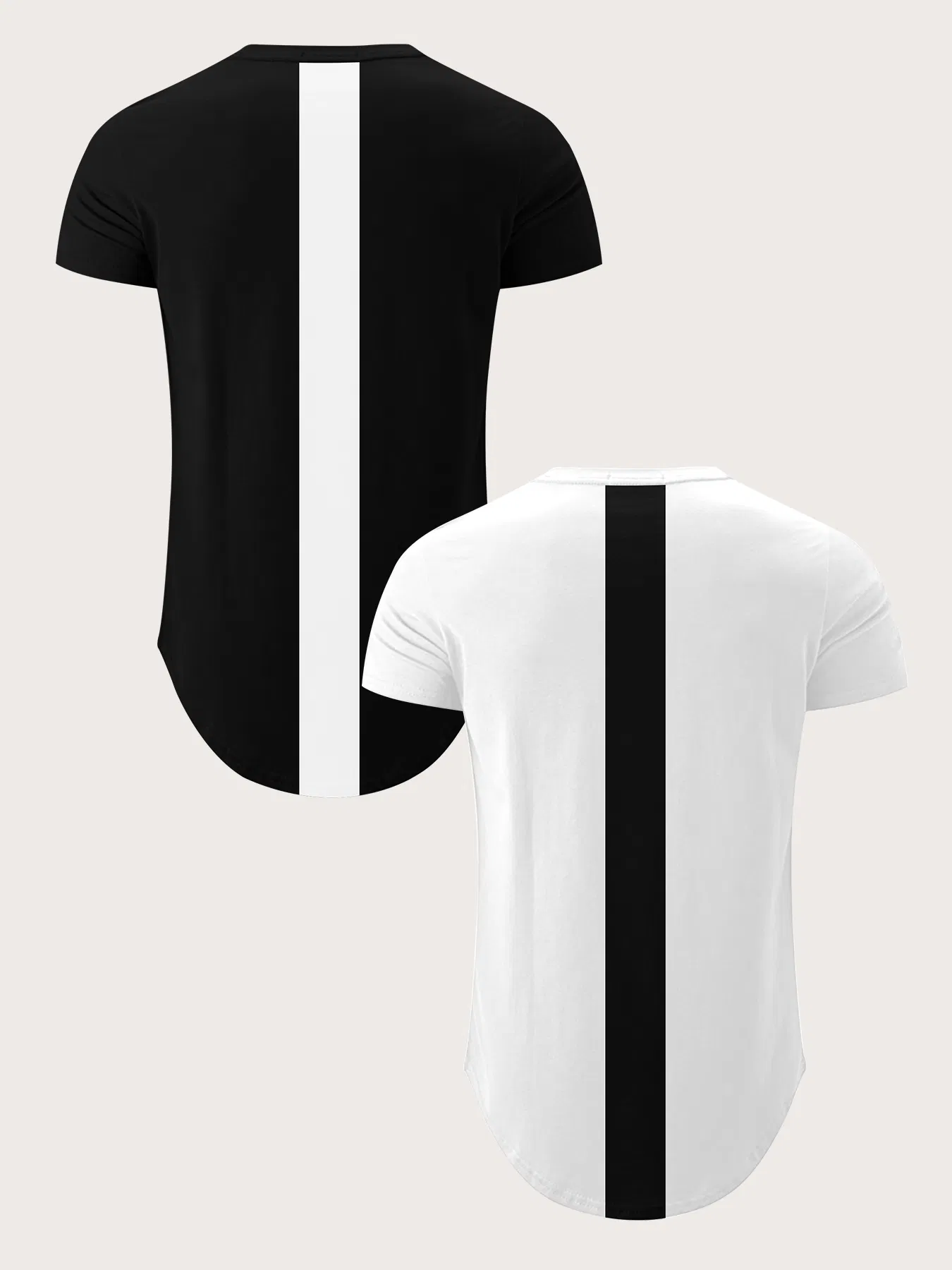 Wholesale Street Style Clothing for Big &amp; Tall Males Patchwork Color Block Plus Size Men's Short Sleeves T Shirt