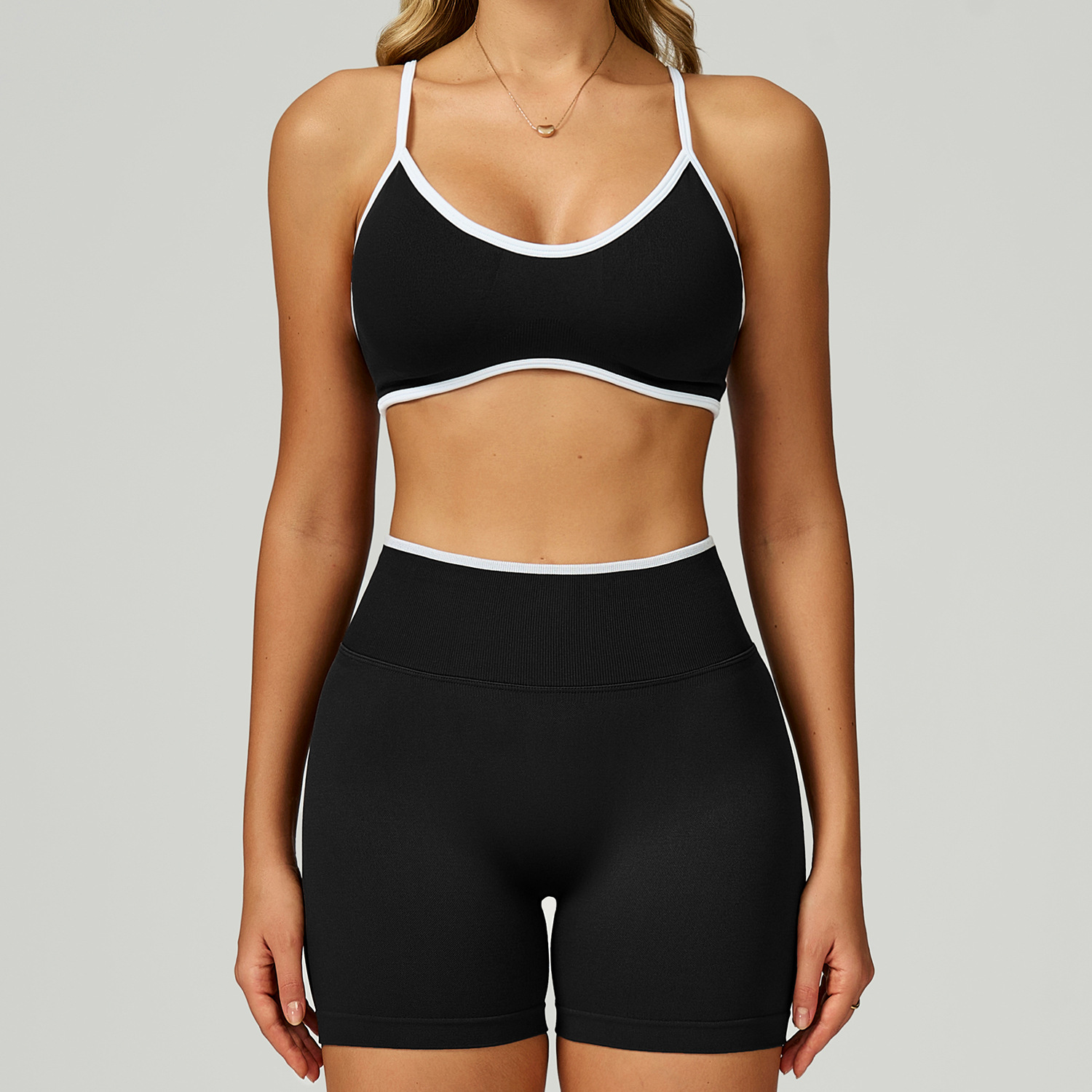 Women's 2-Piece Seamless Fitness Gym Sets Workout Yoga Sports Activewear Sportswear Clothing Workout Yoga Sports Set Wear
