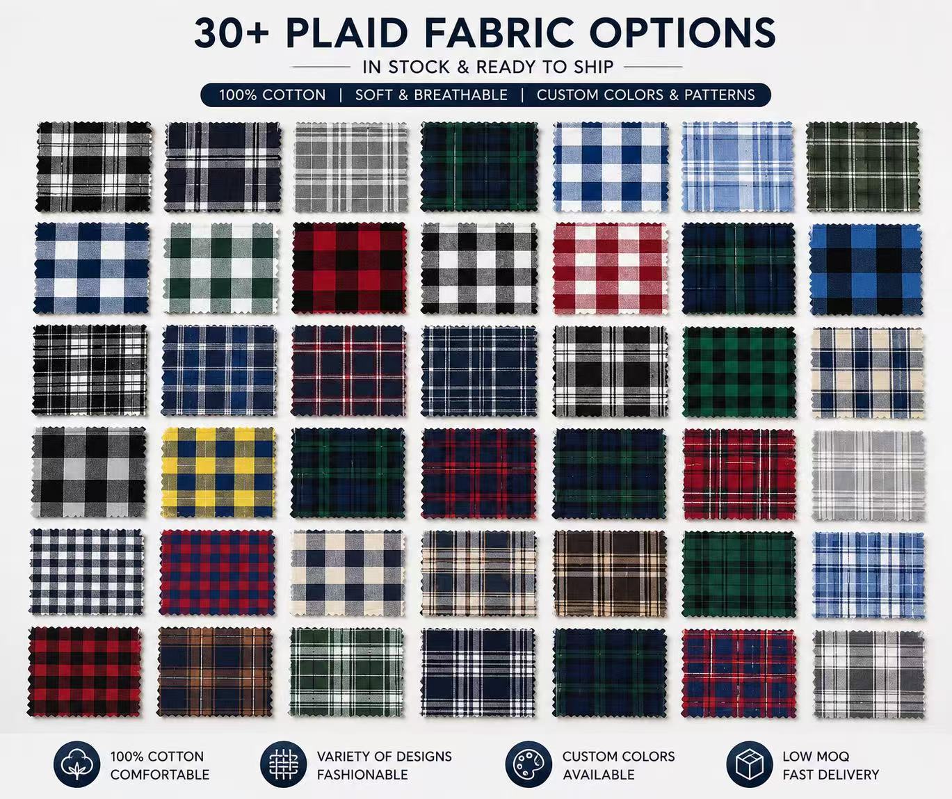 Custom Plaid Pajama Pants Men Cotton Lounge Trousers In Stock Fabric Low MOQ OEM Manufacturer