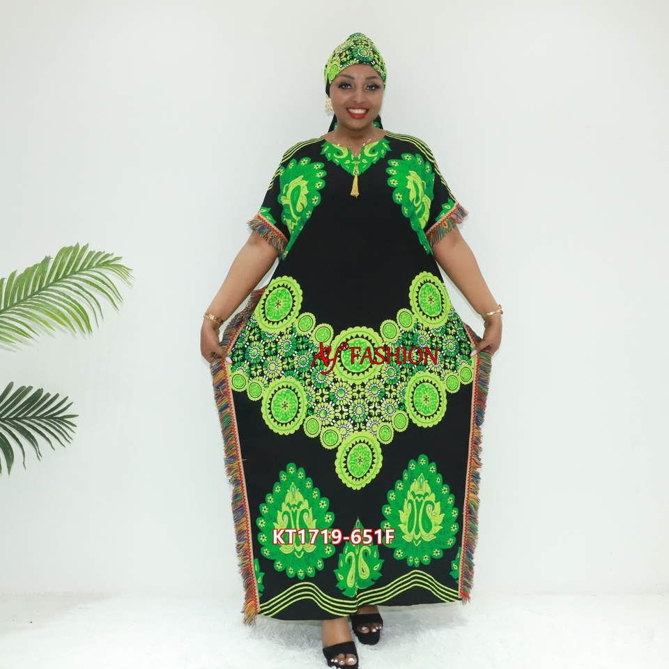 Woman Ethnic Wear Modest Summer Dresses Love Sahara Kt1719-651f Tanzania Fashion Abaya
