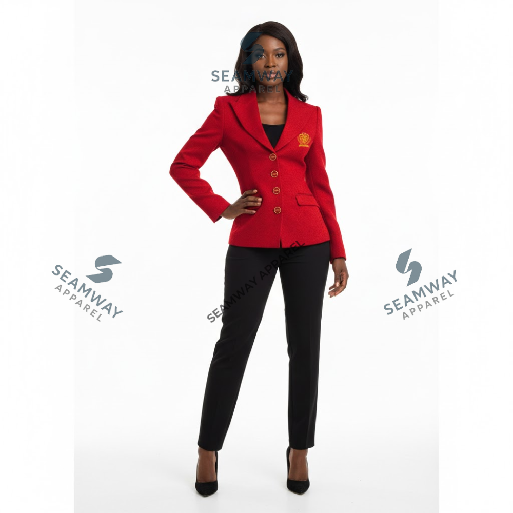 NSPDK Single Breasted Business Blazer Premium Tailored Formal Workwear Coat Women's Professional Office Suit Jacket
