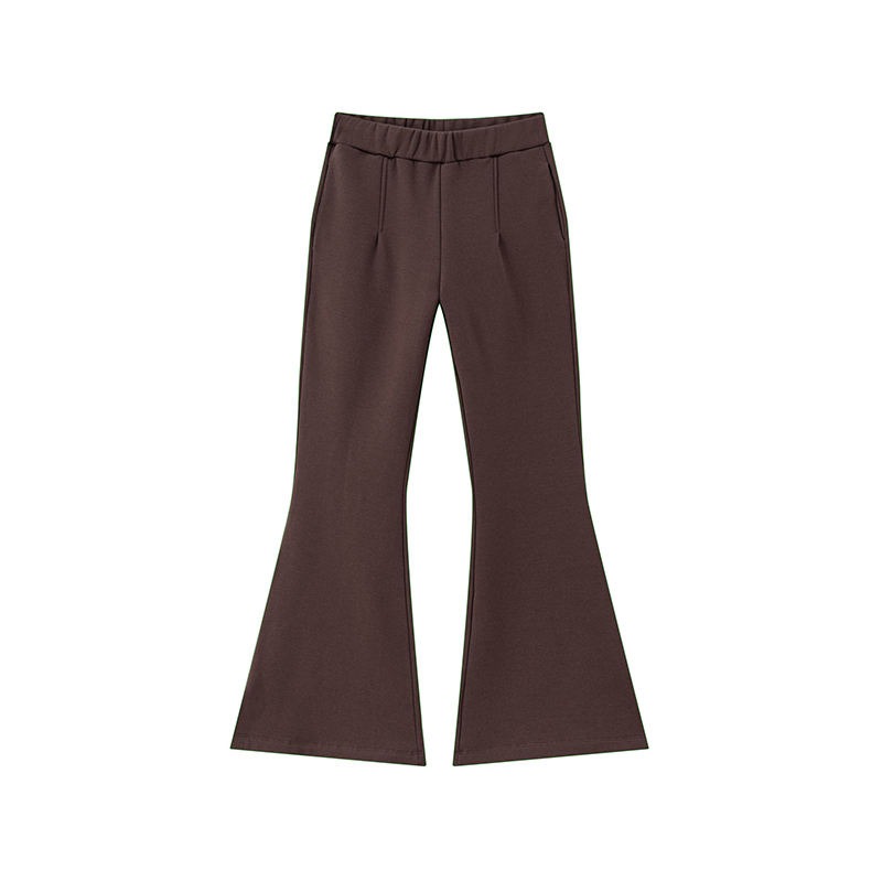 Wholesale Breathable Trousers Women Stretchy Flare Pant Solid Color Flared Trousers Women Elastic Thick Flared Trousers