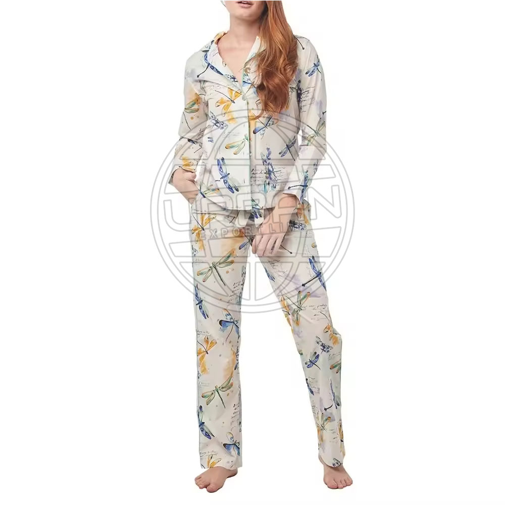 Women Night Suit Set for Sleeping Soft Comfortable Sleepwear for All Seasons Wear Quick Dry
