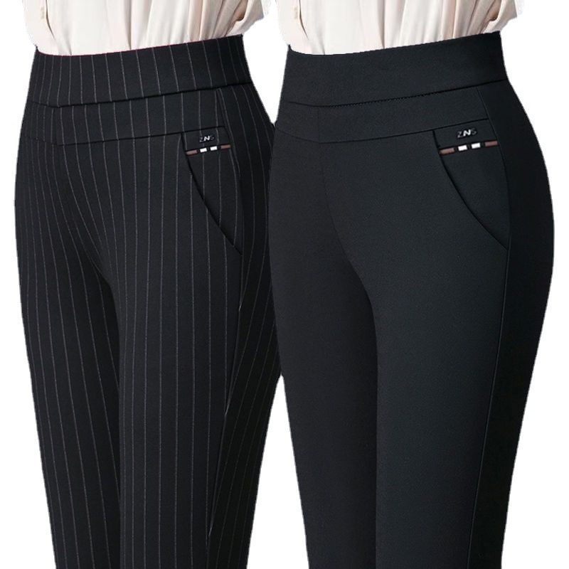 Wholesale High-quality Women's Business Pants Women's Casual Trousers Loose Thin High Waist Middle-aged Leisure Pencil Trousers