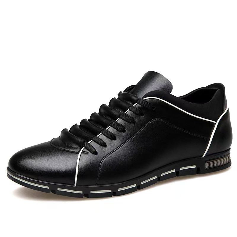 Men's Genuine Leather Breathable Mesh Slip-On Casual Sports Business Multifunctional Soft Sole Wearable Commuting Shoes