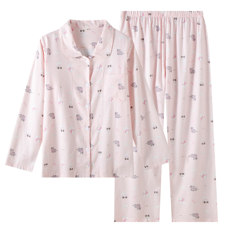 Women Pajamas Set Soft Loungewear Luxury Cotton Pajamas for Women 2-Piece Short Sleeve Sleepwear Set Comfortable Nightwear