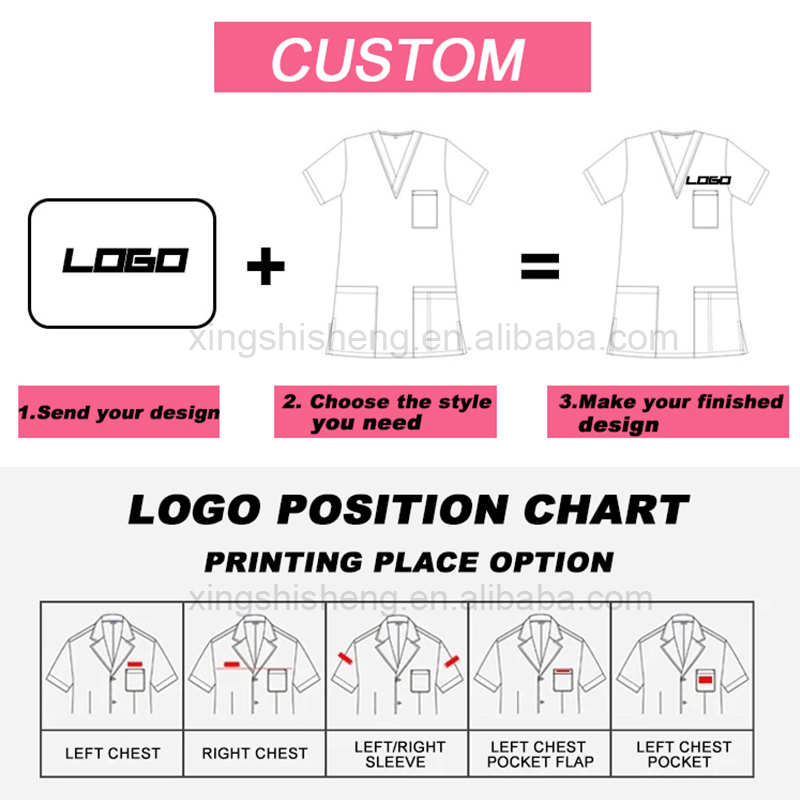 Doctor Nurses Nursing Uniform Spandex Workwear Hospital Medical Two Piece Custom Logo Maternity Scrubs for Women Uniforms Sets