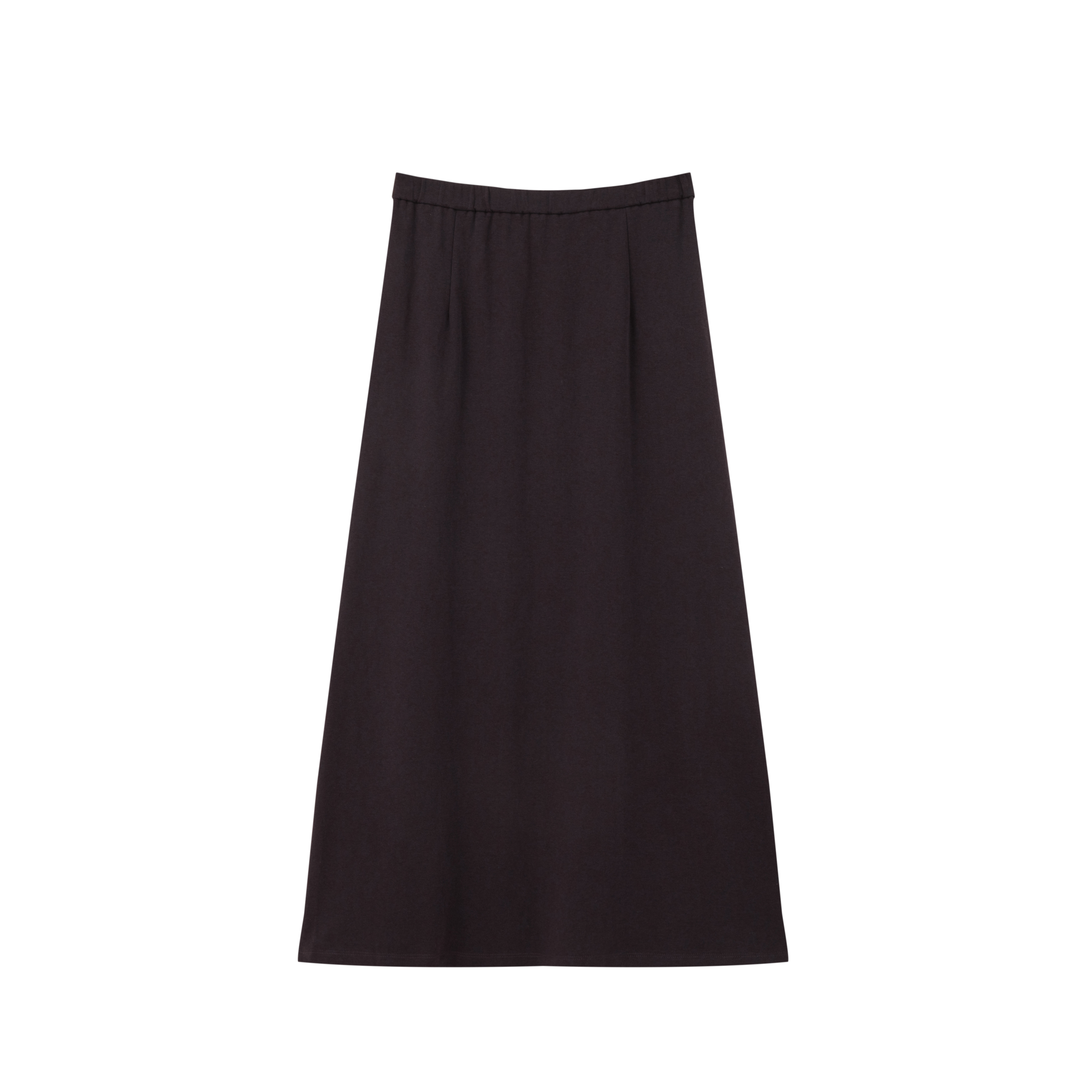 Women Minimalist Slim-Flattering Elastic-Waist A-Shape Midi Skirt